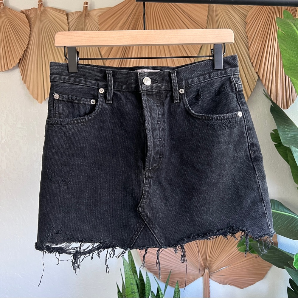 AGOLDE Quinn Denim Skirt Black*